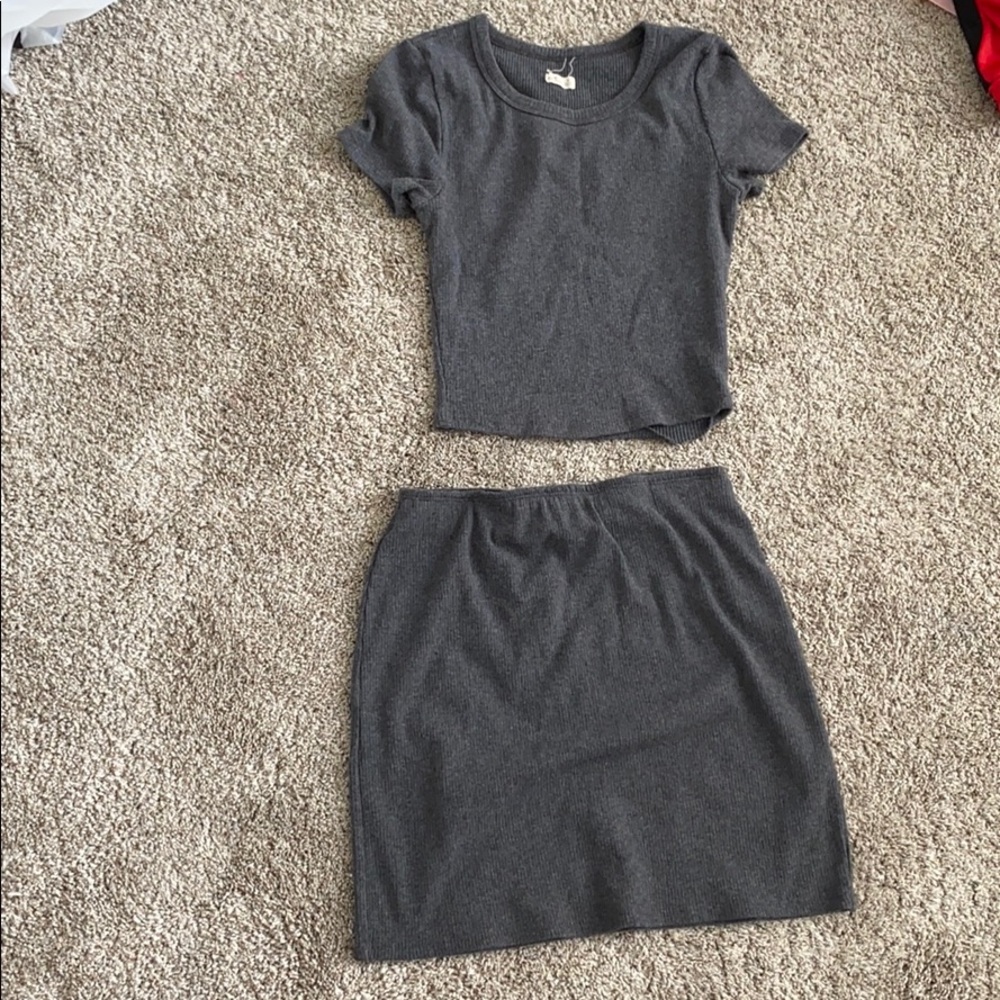 A casual 2 piece skirt and top